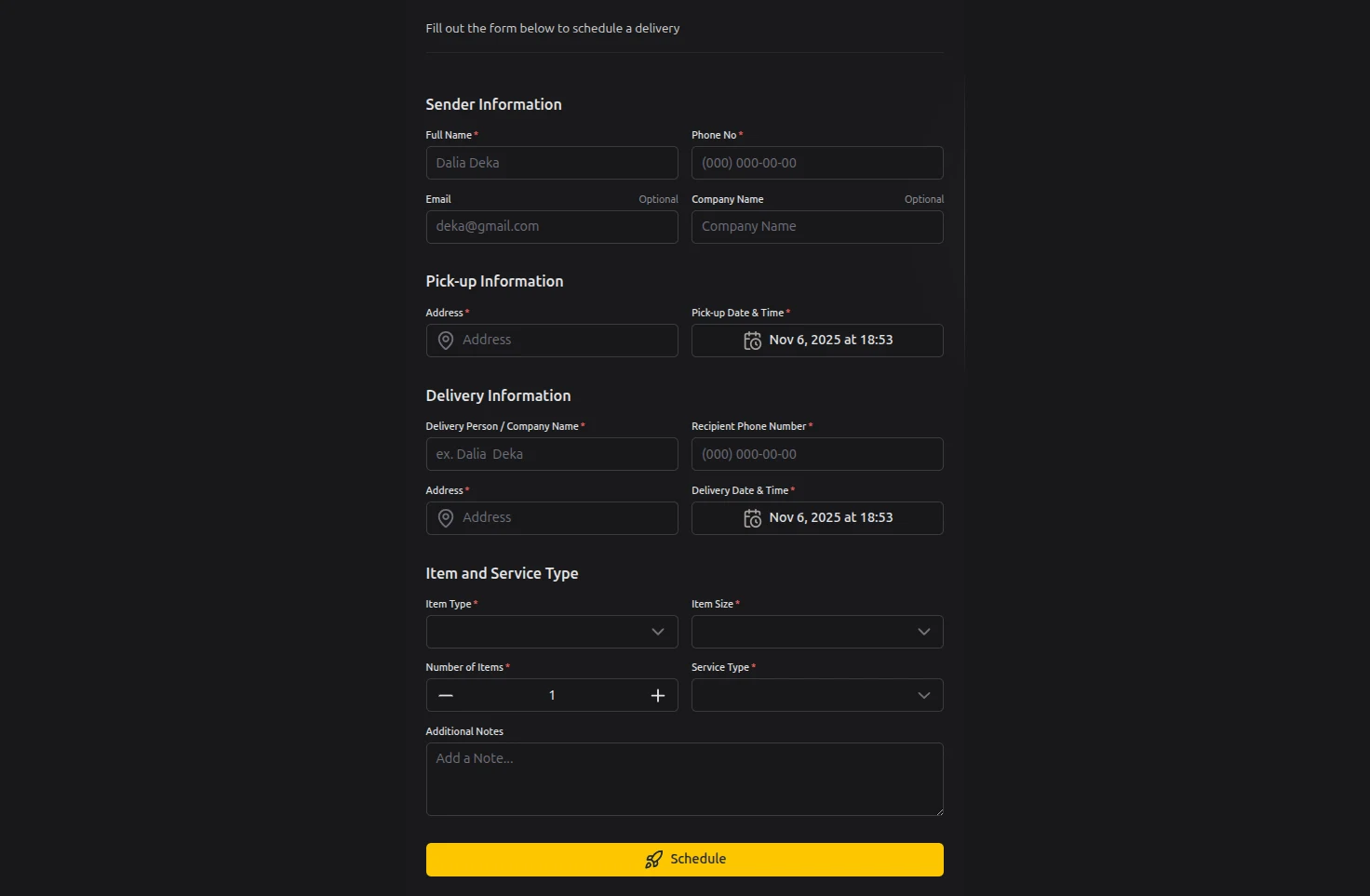 Online order image